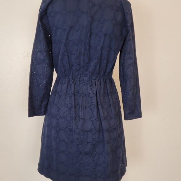 J. Crew Eyelet Circle Green Dress H8471 - Picture 9 of 10